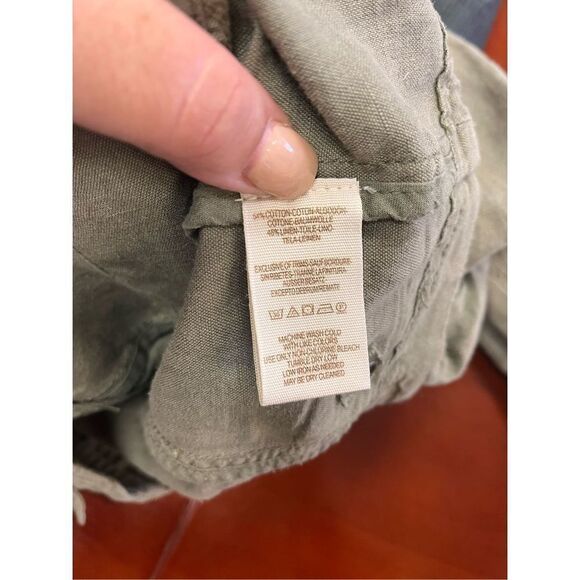 Free People Olive Lace Side Zip Jacket sz 4 - Picture 6 of 6